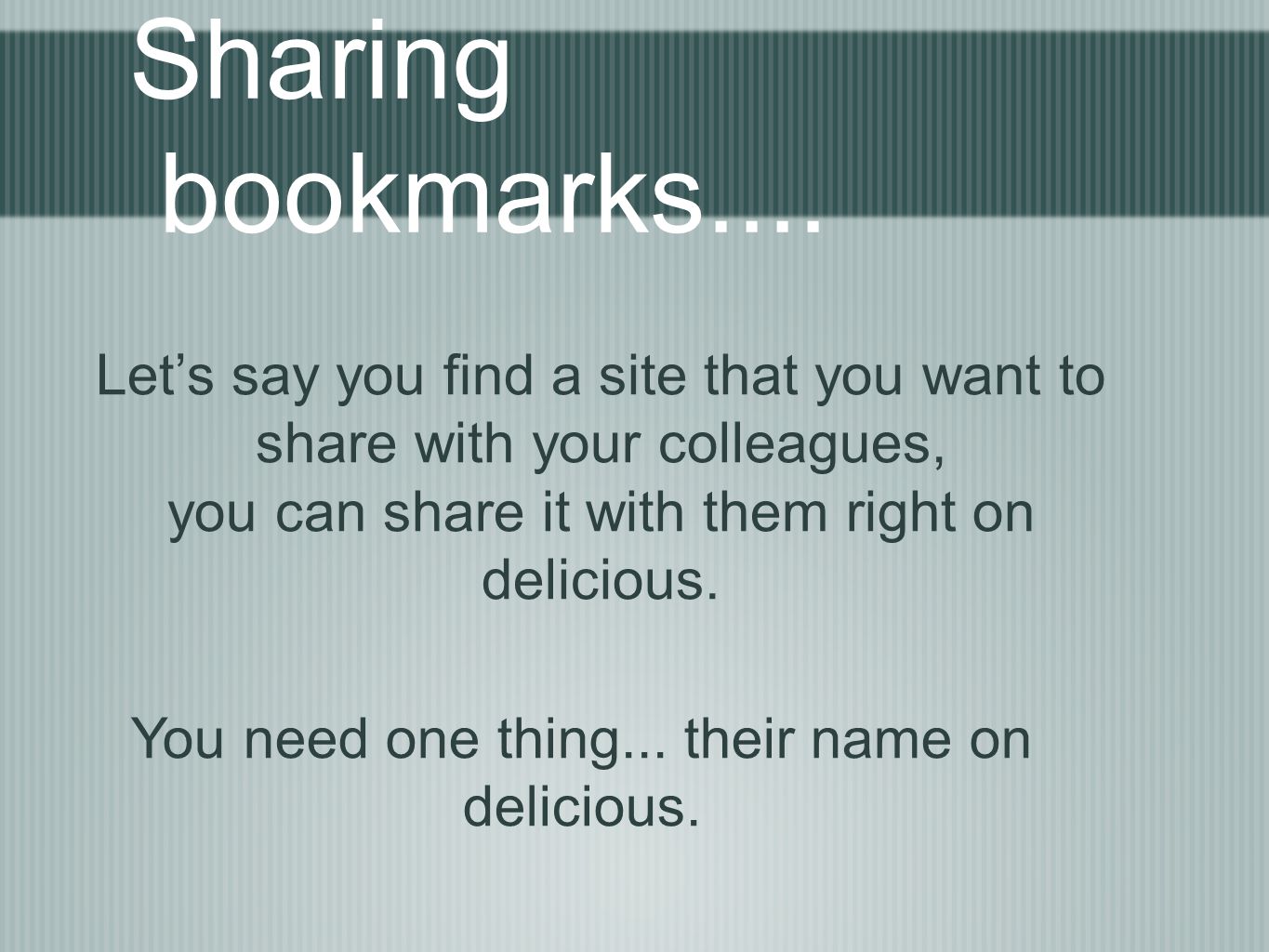 Sharing bookmarks....