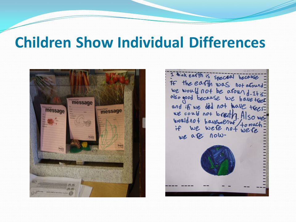 Children Show Individual Differences
