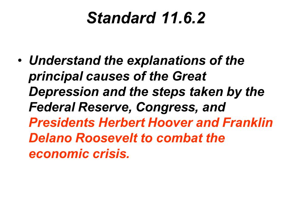 Lecture Compare Contrast Hoover Roosevelt Standard