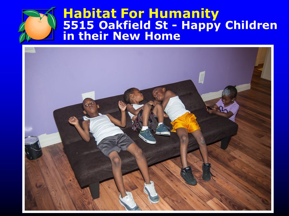 Habitat For Humanity 5515 Oakfield St - Happy Children in their New Home