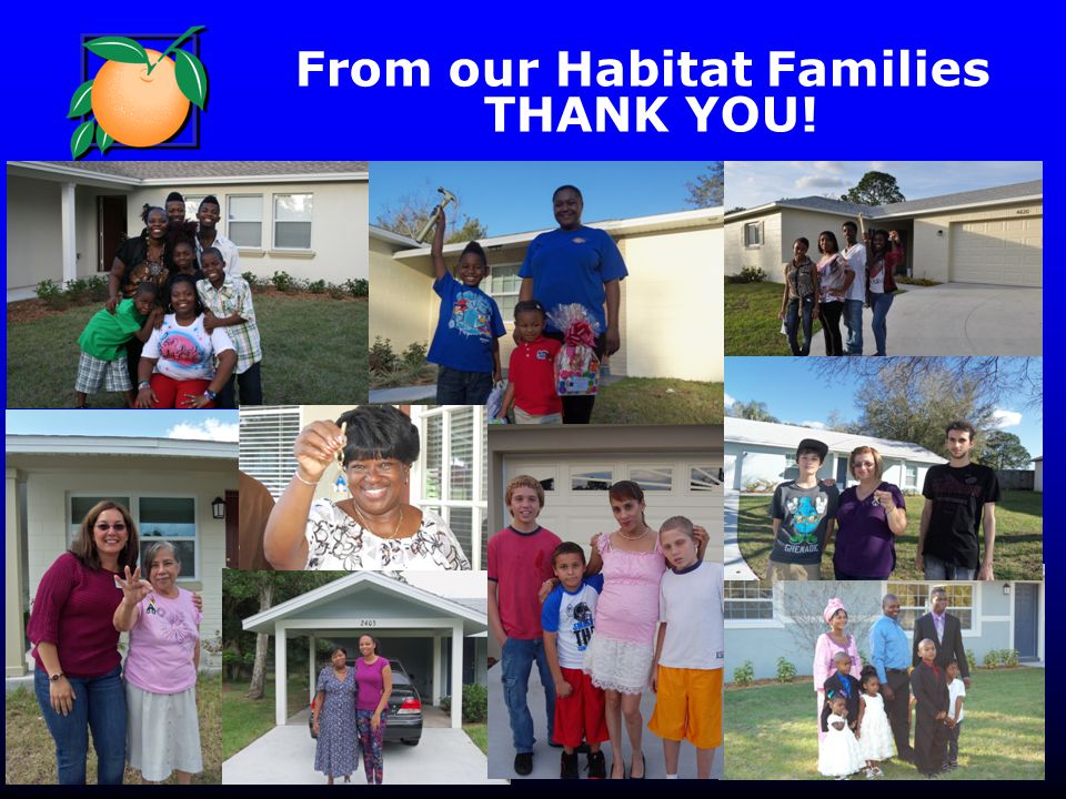 From our Habitat Families THANK YOU!