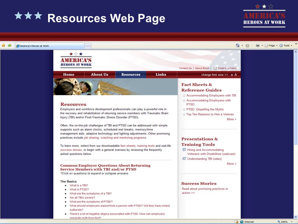 10 Resources Web Page