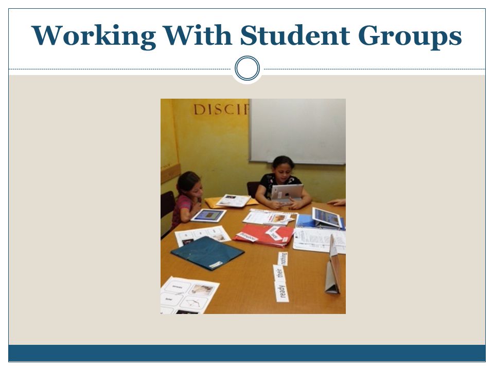 Working With Student Groups
