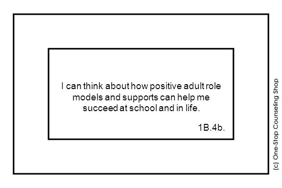 I can think about how positive adult role models and supports can help me succeed at school and in life.