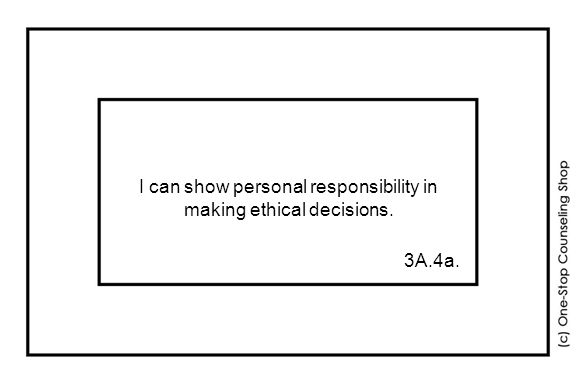 I can show personal responsibility in making ethical decisions. 3A.4a.