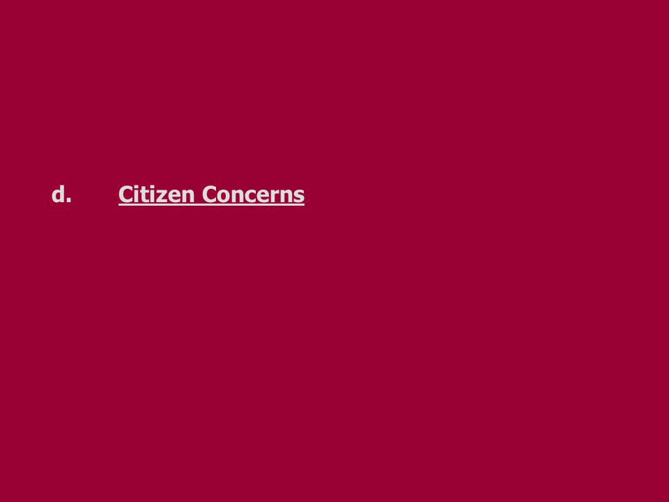 d.Citizen Concerns