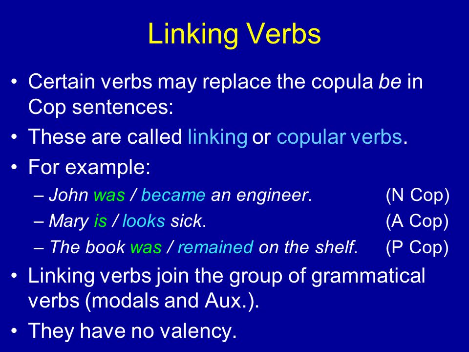 Introduction to English Syntax Level 1 Course Ron Kuzar Department of  English Language and Literature University of Haifa Chapter 5 Copular  Sentences: - ppt download