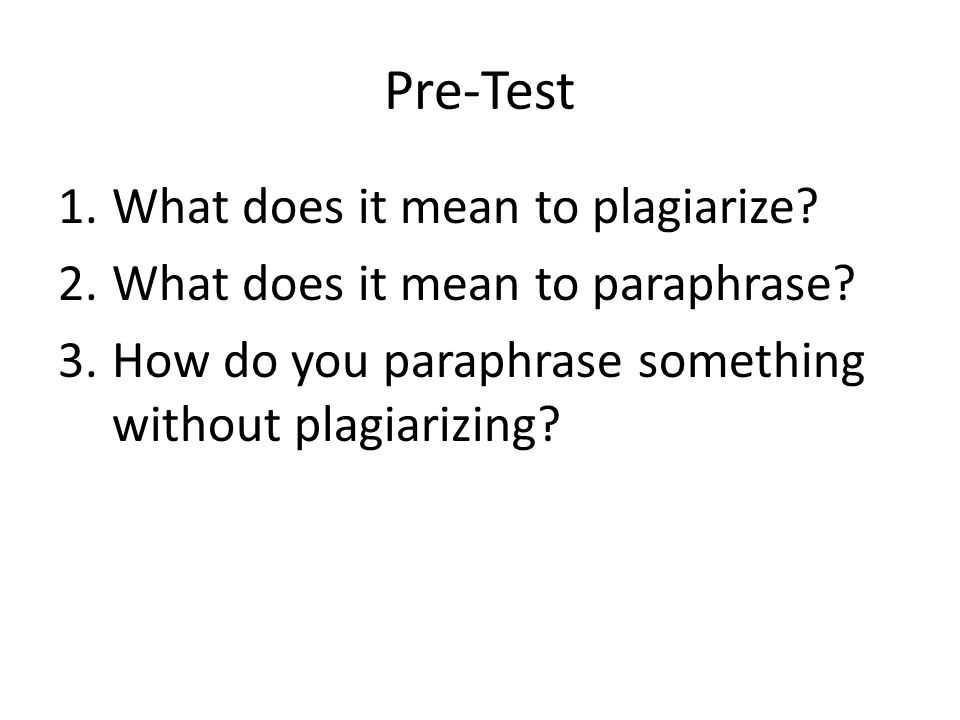 what does it mean to paraphrase