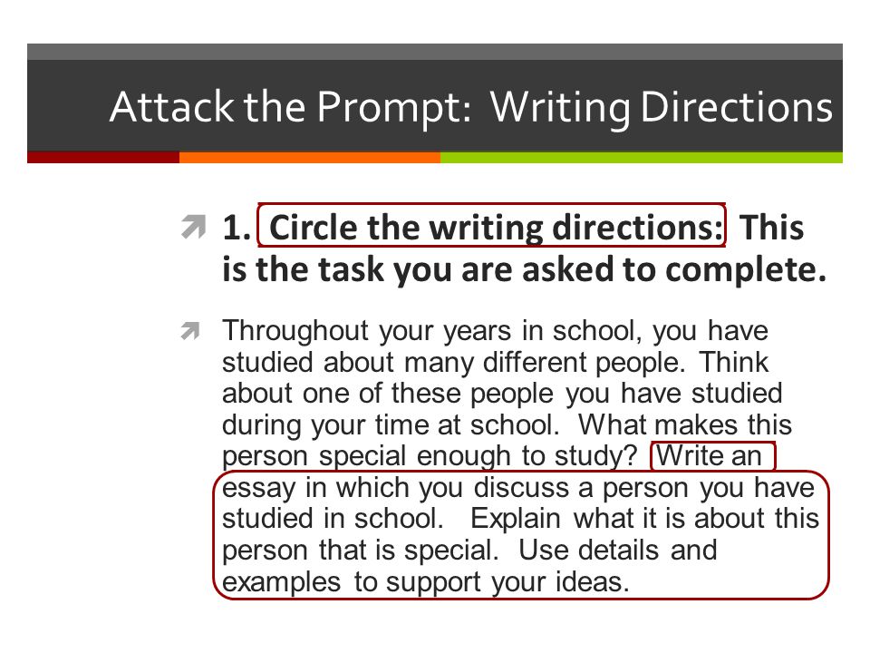 Attack the Prompt: Writing Directions  1.
