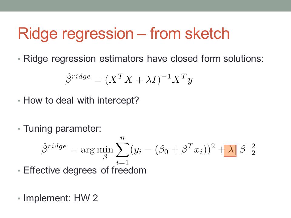 RECITATION 1 APRIL 9 Polynomial regression Ridge regression Lasso. - ppt  download