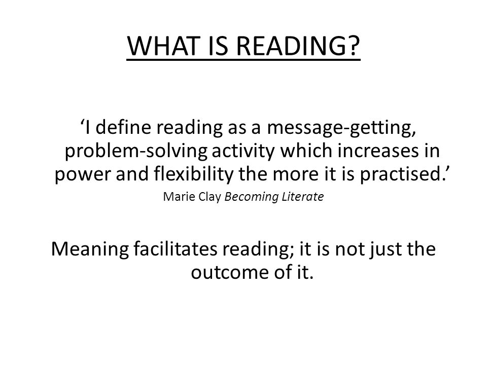 the definition of reading
