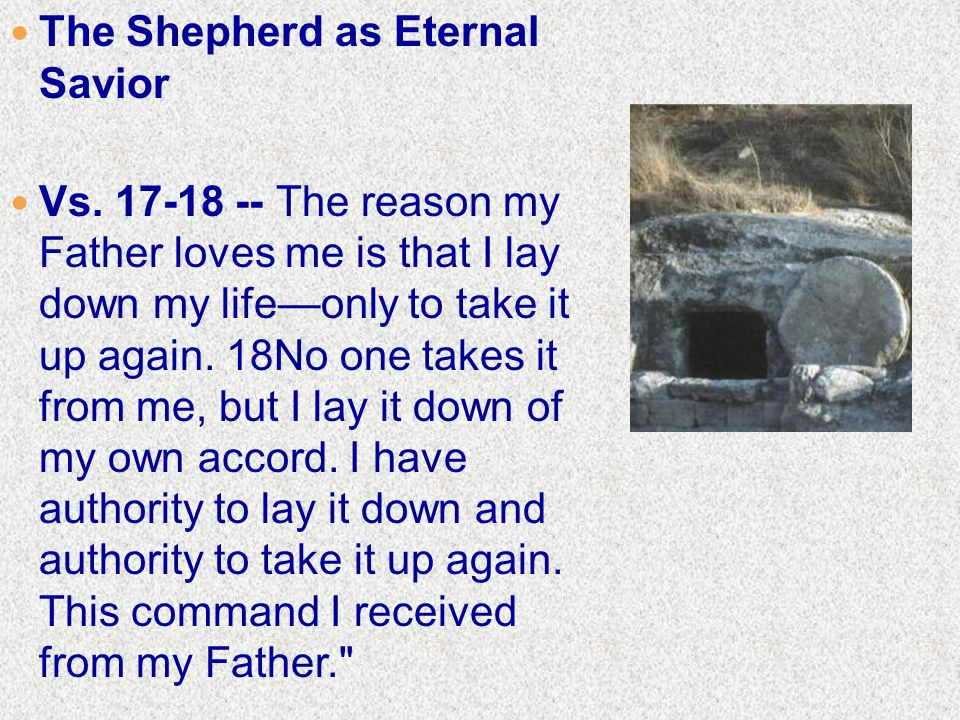 The Shepherd as Eternal Savior Vs.