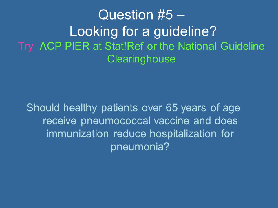 Question #5 – Looking for a guideline.