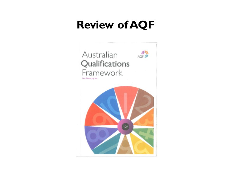 Review of AQF
