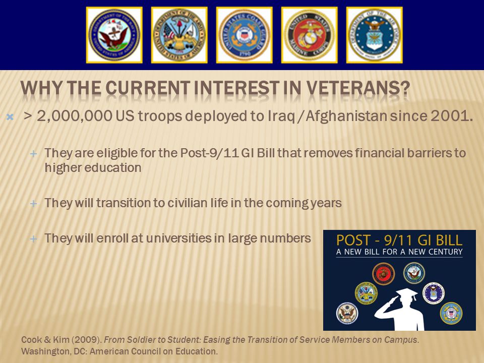  > 2,000,000 US troops deployed to Iraq /Afghanistan since 2001.