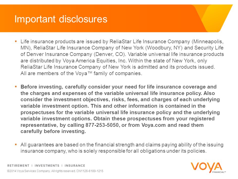 ©2014 Voya Services Company. All rights reserved.