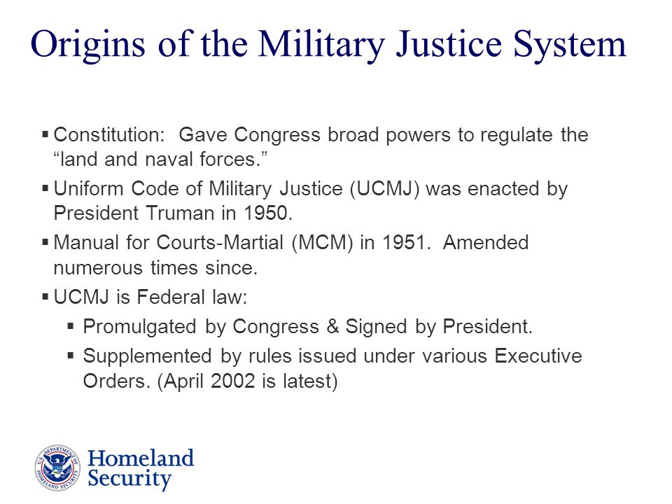 The Military Justice System - A Brief Overview Presented by: Ninth District  Legal Office. - ppt download