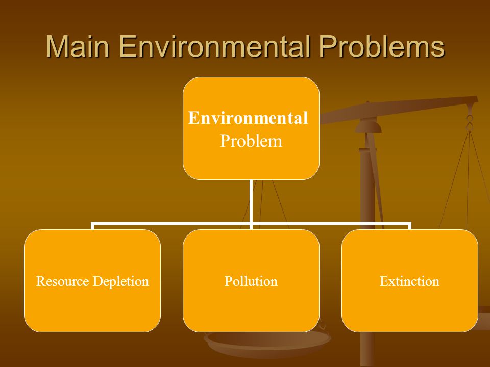 Main Environmental Problems Environmental Problem Resource Depletion PollutionExtinction