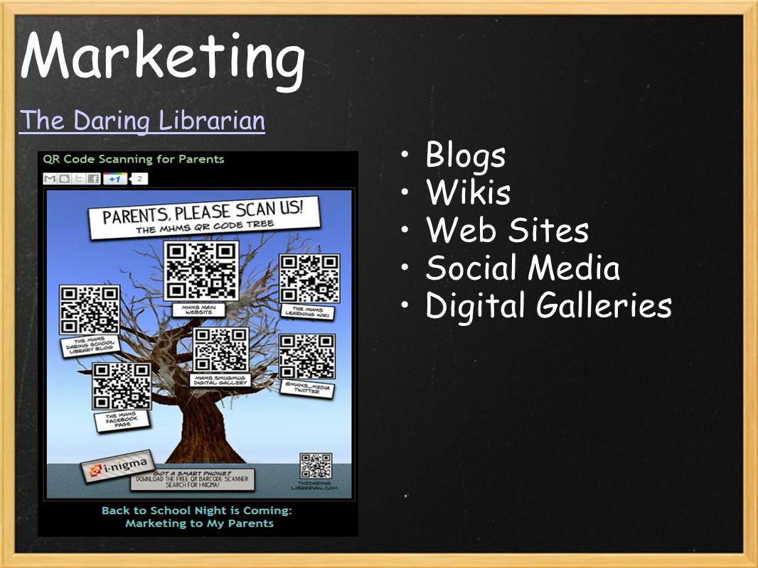 Marketing The Daring Librarian Blogs Wikis Web Sites Social Media Digital Galleries