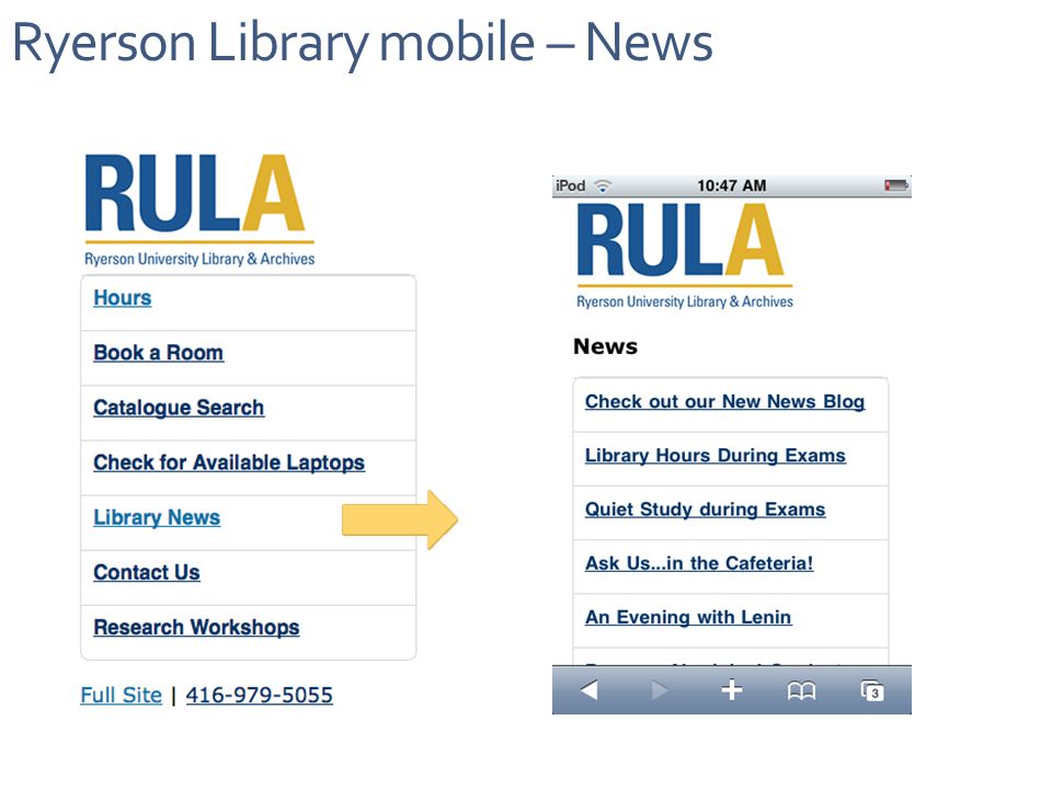 Ryerson Library mobile – News