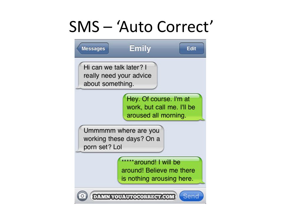 SMS – ‘Auto Correct’