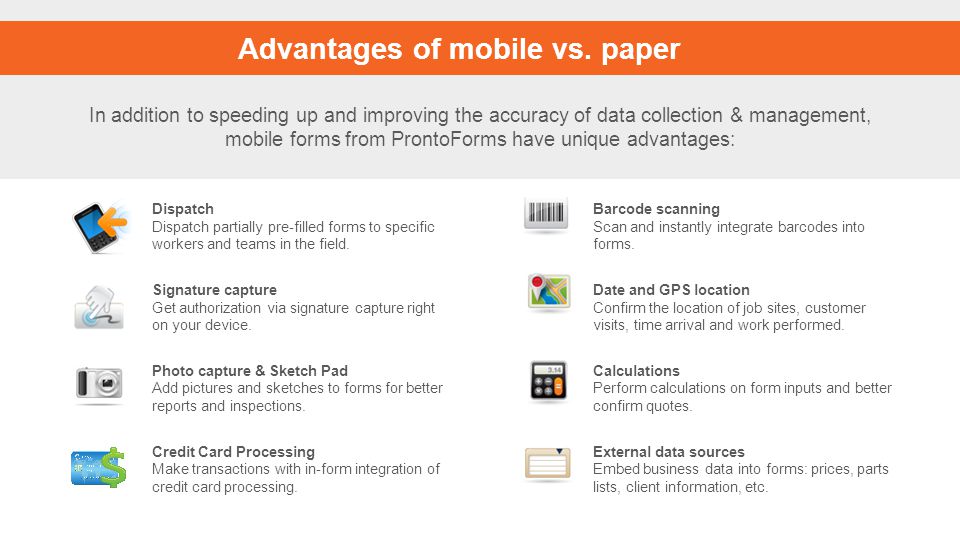 Advantages of mobile vs.