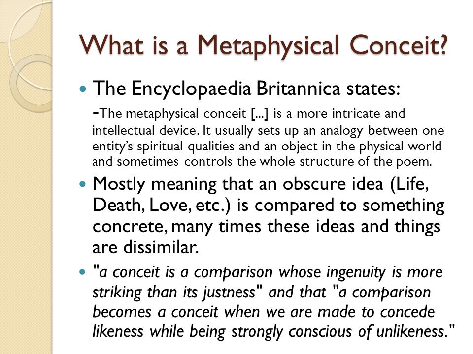 metaphysical conceit