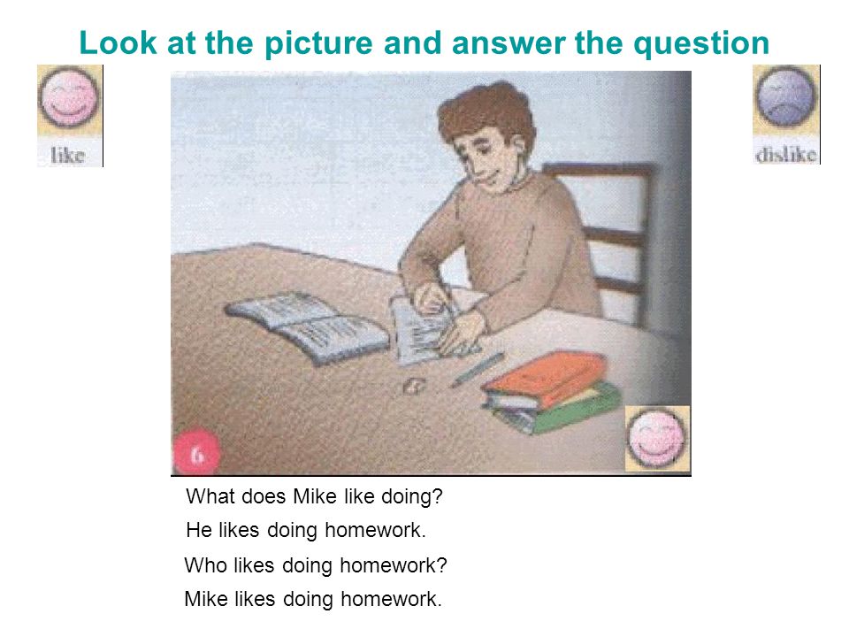 Look at the picture and answer the question What does Mike like doing.
