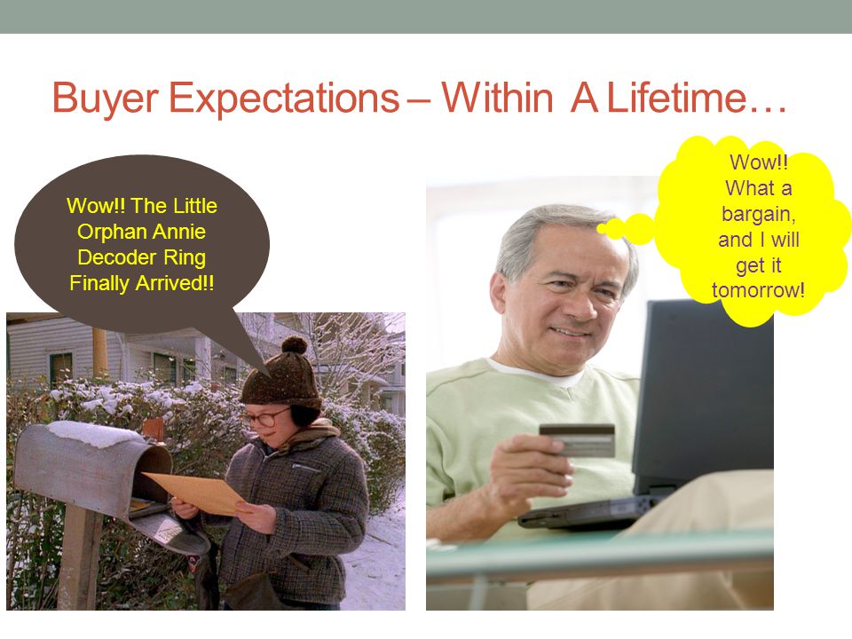 Buyer Expectations – Within A Lifetime… Wow!. What a bargain, and I will get it tomorrow.