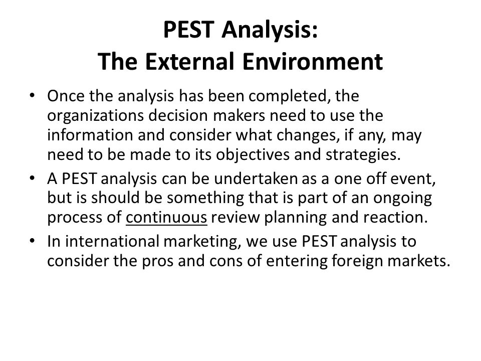 pestle analysis for event management