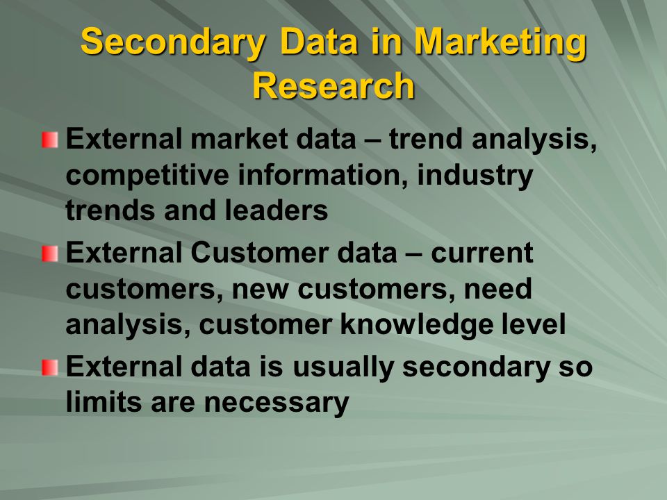 secondary data marketing