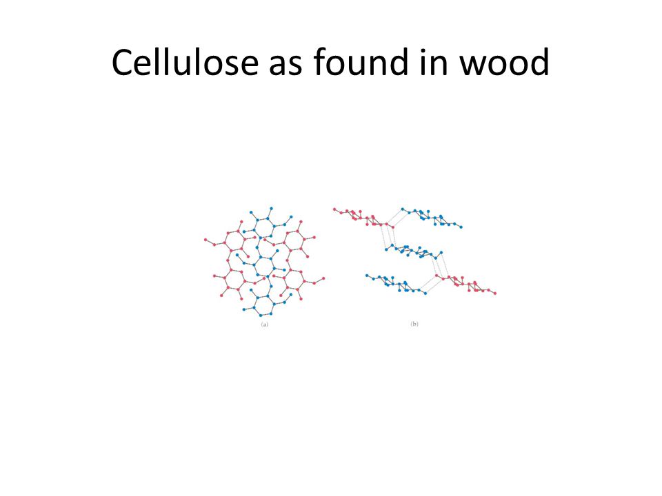 Cellulose as found in wood