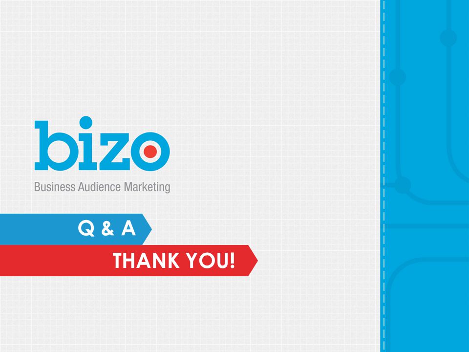@Bizo © 2014 Bizo, Inc. THANK YOU! Q & A