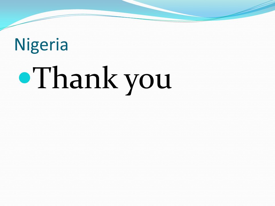 Nigeria Thank you