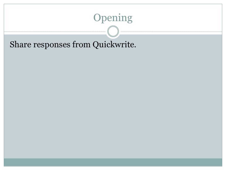 Opening Share responses from Quickwrite.
