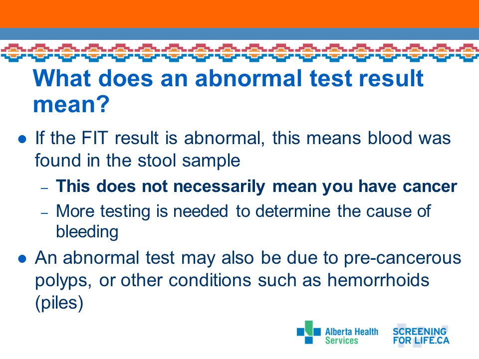 What does an abnormal test result mean.