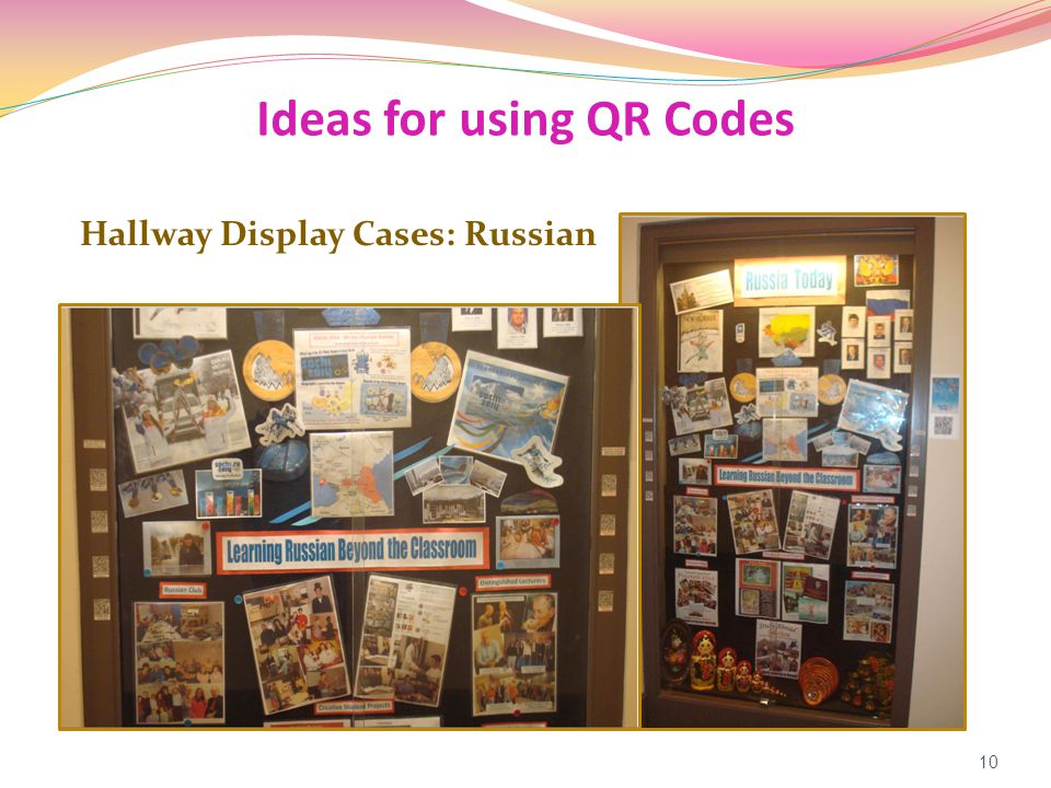 Ideas for using QR Codes Hallway Display Cases: Russian 10