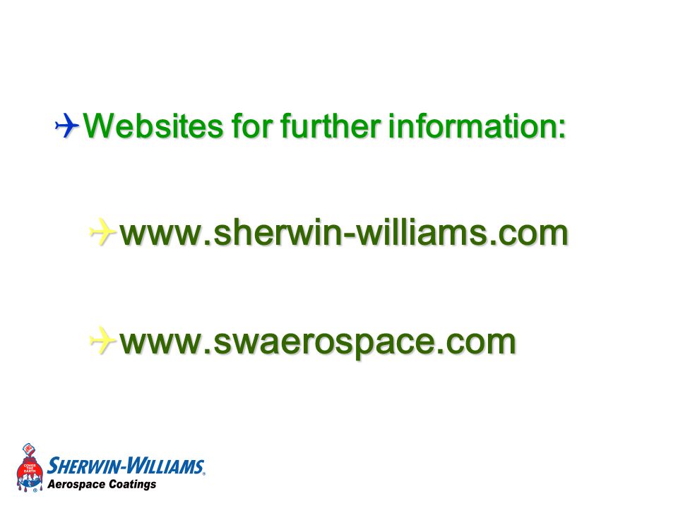  Websites for further information:    