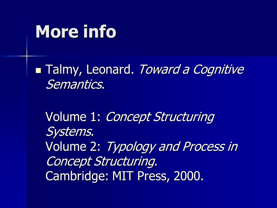 How Language Structures Concepts LEONARD TALMY University at