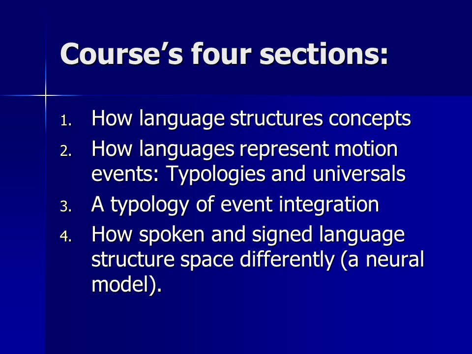 skræmt sæt Ringlet How Language Structures Concepts LEONARD TALMY University at Buffalo SUNY  Barcelona, April ppt download