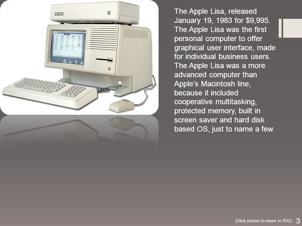 The Apple Lisa, released January 19, 1983 for $9,995.