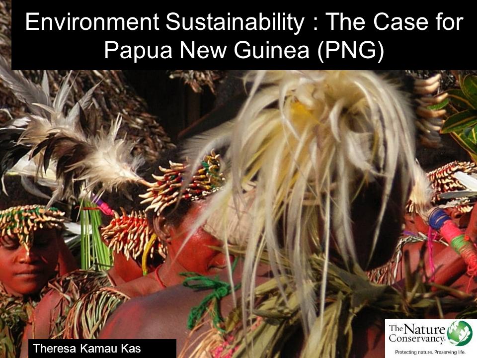 Environment Sustainability : The Case for Papua New Guinea (PNG) Theresa Kamau Kas Program Director - Manus
