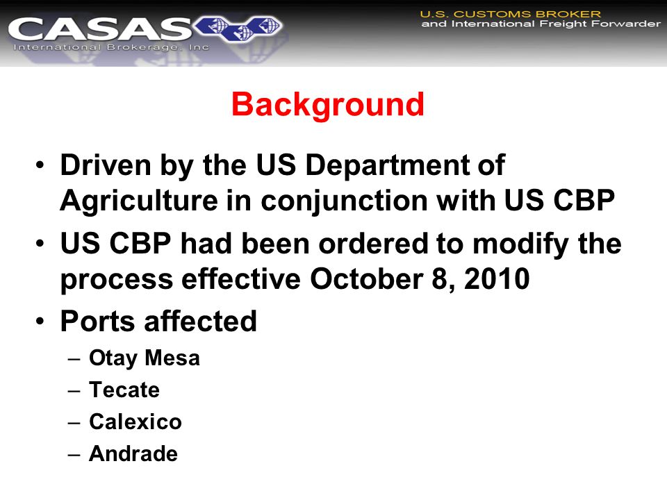 SCRAP PROCEDURE Presented by: CASAS International Brokerage, Inc.  Wednesday, October 20, ppt download