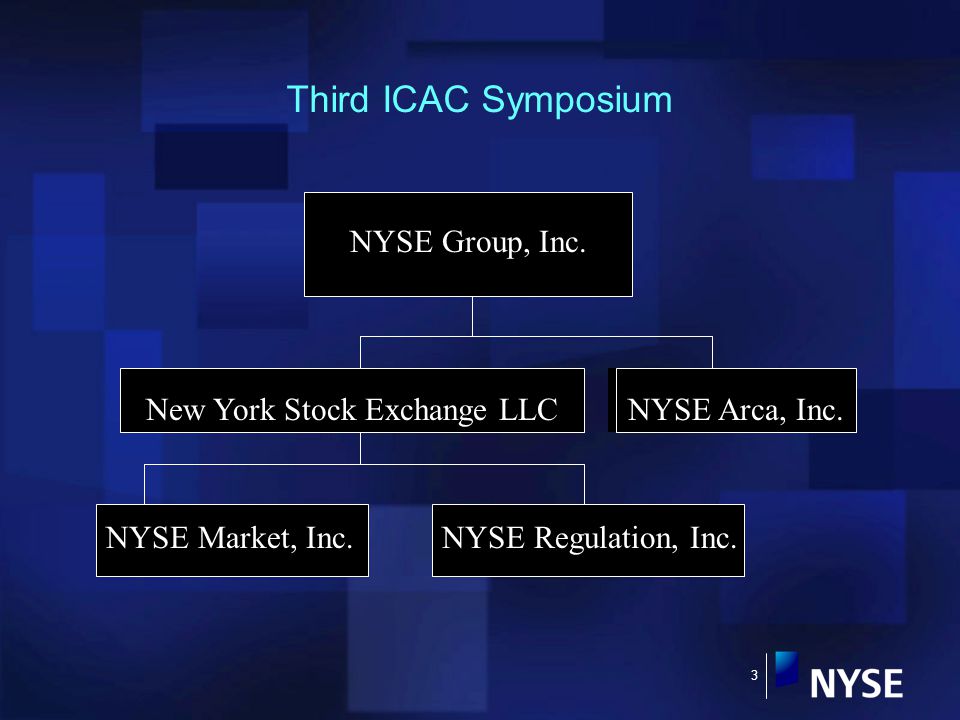 3 Third ICAC Symposium NYSE Group, Inc.