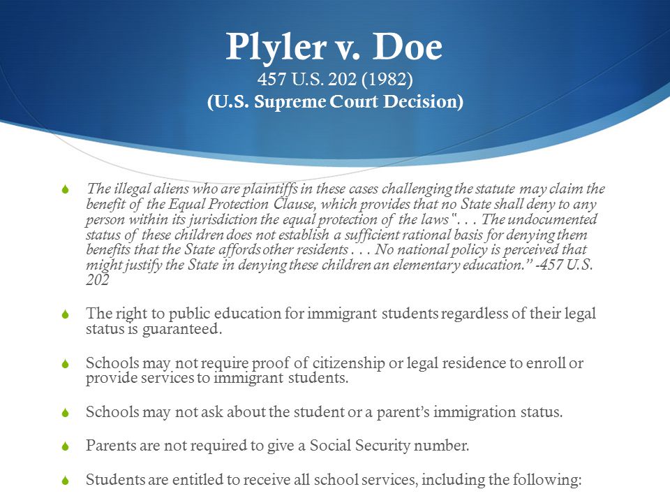 Plyler v. Doe 457 U.S. 202 (1982) (U.S.
