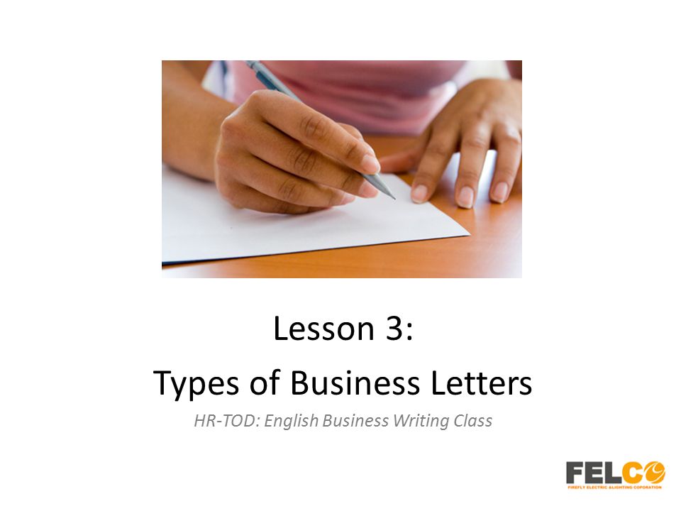 lesson 3 types of