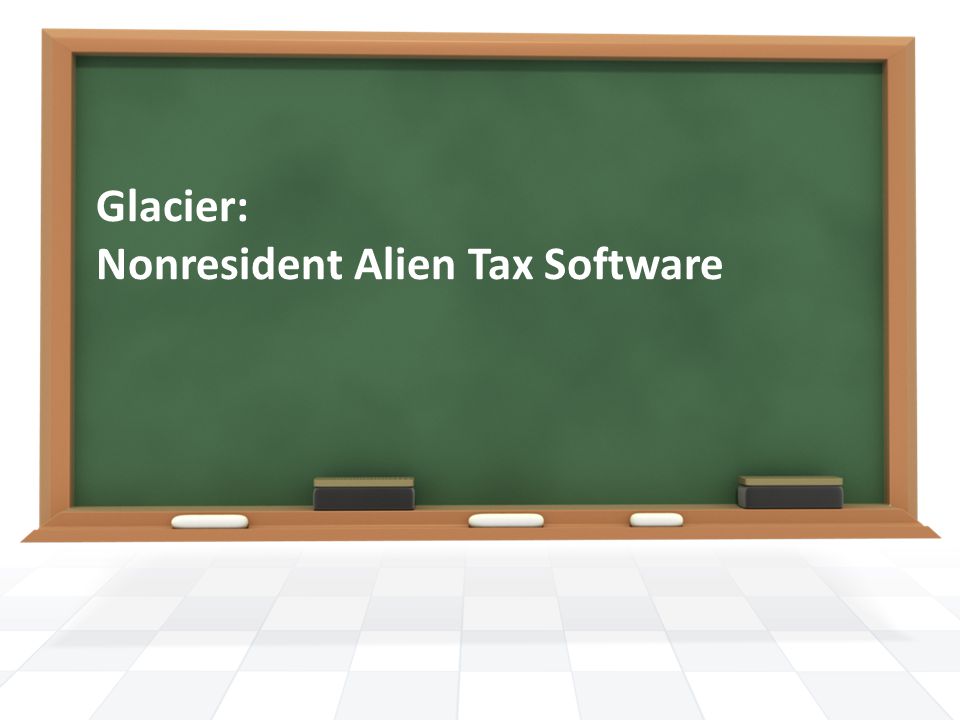 Glacier: Nonresident Alien Tax Software