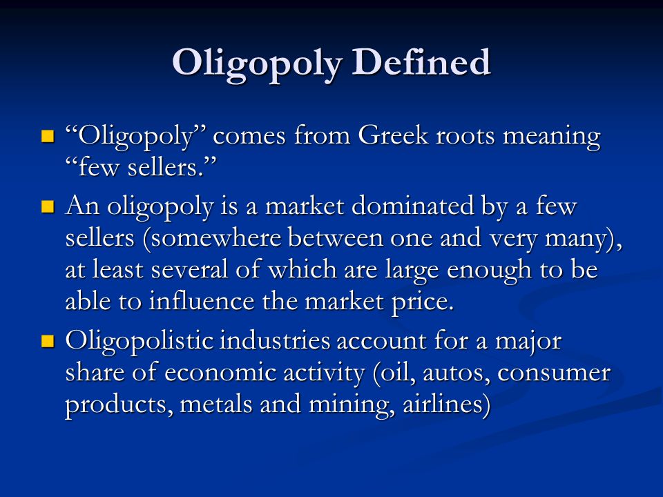 Oligopoly