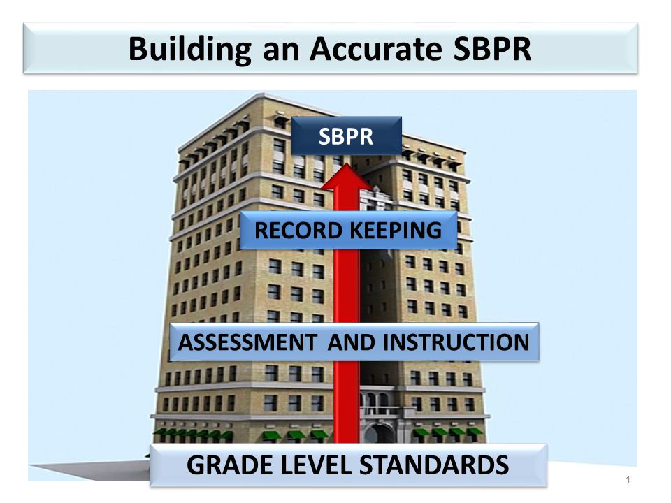 Building an Accurate SBPR RECORD KEEPING ASSESSMENT AND INSTRUCTION GRADE LEVEL STANDARDS SBPR 1