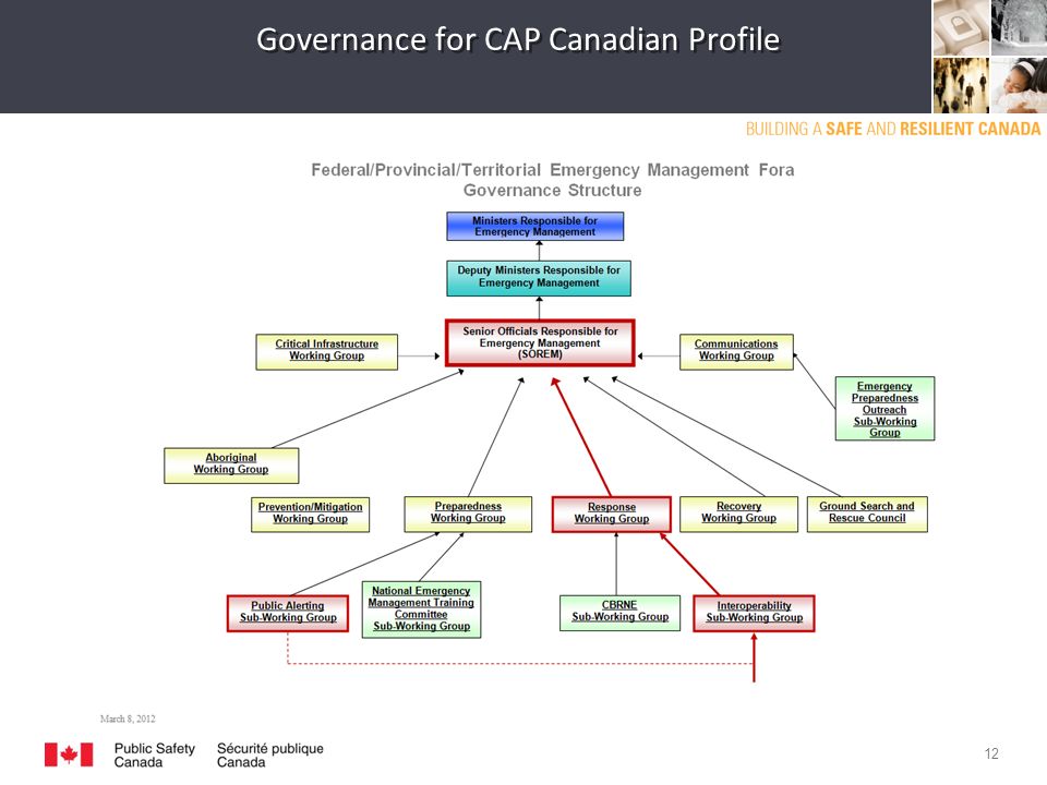 Governance for CAP Canadian Profile 12